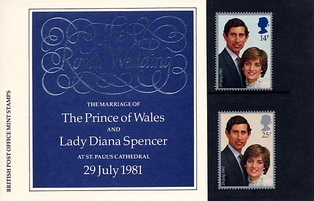 1981 GB - PP 127A - Royal Wedding - Charles and Diana 1981 GB - PP 127A - Royal Wedding - Charles and Diana